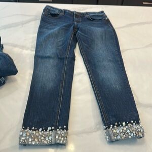 Miss Me size 29 bedazzled bottoms